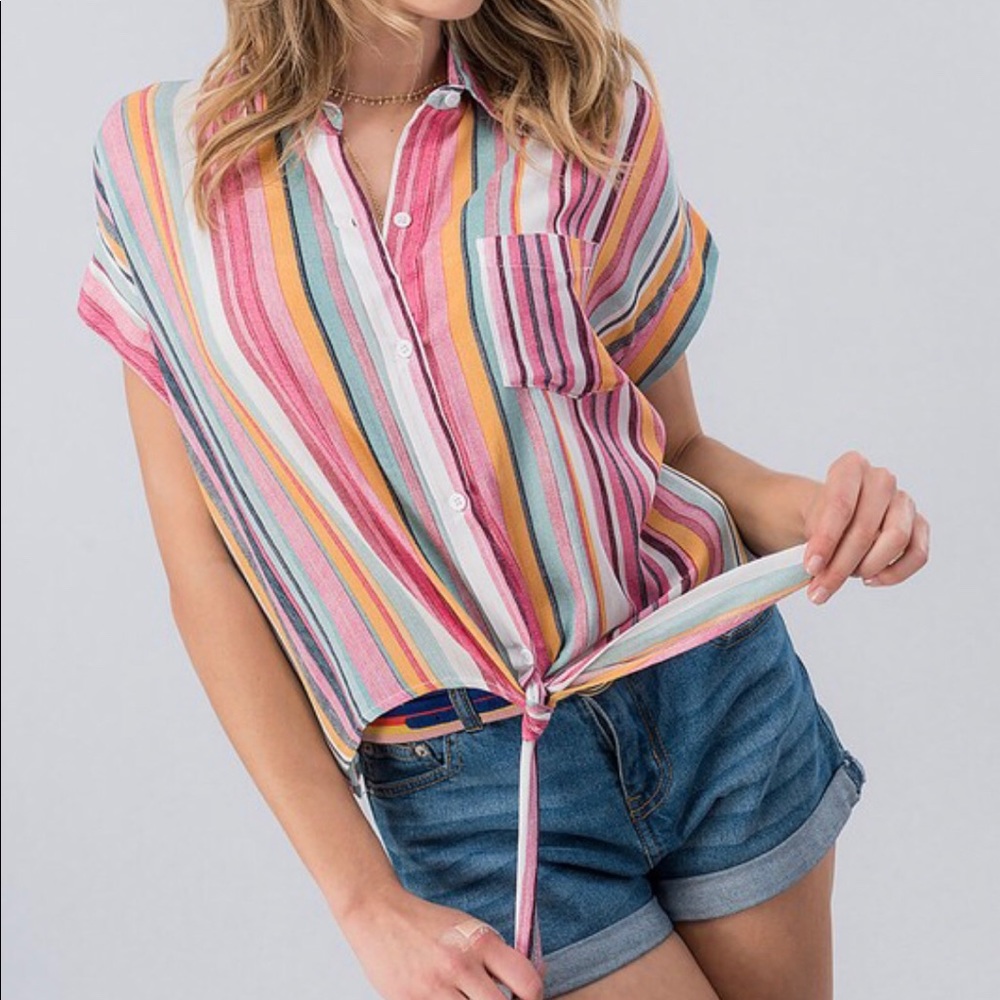 Multi-Color Stripe Top - Picture 2 of 3